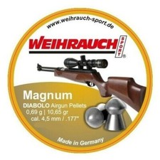 Weihrauch Magnum .177 Air Rifle Pellets Air Gun Ammo Tins of 400 10.65gr 4.51