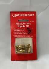 Rothenberger 6.7016 Pressure Test Nipple PACK OF 3 - NEW