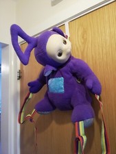 Vintage Teletubbies 1996 Tinky Winky Backpack Bag Plush Teddy Adjustable Straps