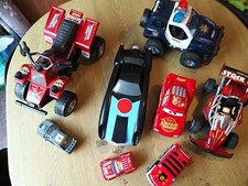 Childrens Vehicle Car Bundle  Police Car , stock car, racing bike Pixar  x 8