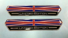 2 x Union Jack Limited Edition 100mm Stickers/Decals - HIGH GLOSS DOMED GEL