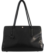Radley Smile Large Black Leather Laptop Tote Bag