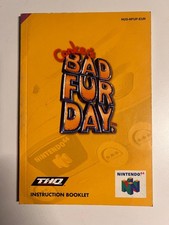 N64 Conkers Bad Fur Day  Game Instruction Manual Booklet PAL Complete VGC