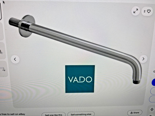 Vado shower arm - round, fit