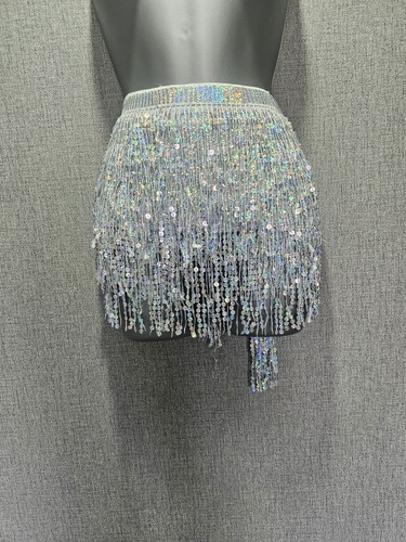 Silver sequin fringe festival - sequin,