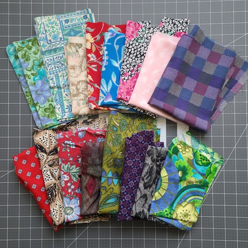 Fabric scraps mixed - fabric, bag