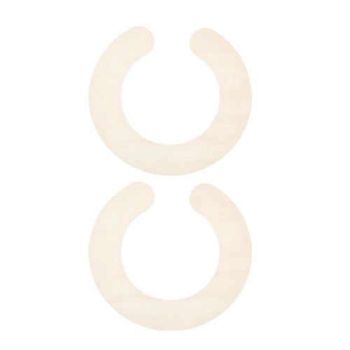 2pcs wooden pompom - wooden, makers