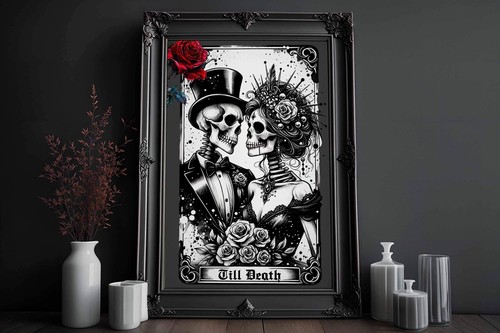 Skull picture gothic print - skull,