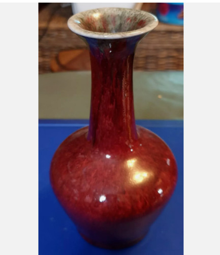 Cobridge blood flambe vase - blood,