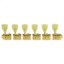 KLUSON KDE-6B-G 6 In Line Tuners For GIBSON EXPLORER W/ Pearl Buttons Gold