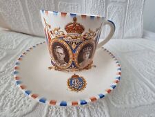 Parrot and Company Coronet ware King George V1 & Queen Elizabeth Cup & Saucer 