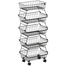 HOMCOM 5 Tier Storage Trolley