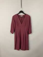 JIGSAW WOOL Dress - Size UK10 - Burgundy - Great Condition - Women’s