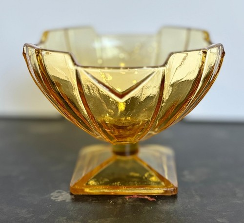 Vintage art deco amber yellow - vintage,