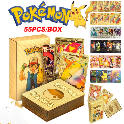 55pcs pokemon card foil - 55pcs, gold