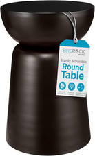 Metal Decorative Garden Stool and Outdoor Accent Side Table - Modern Industrial