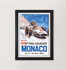 Framed Monaco Grand Prix 1963