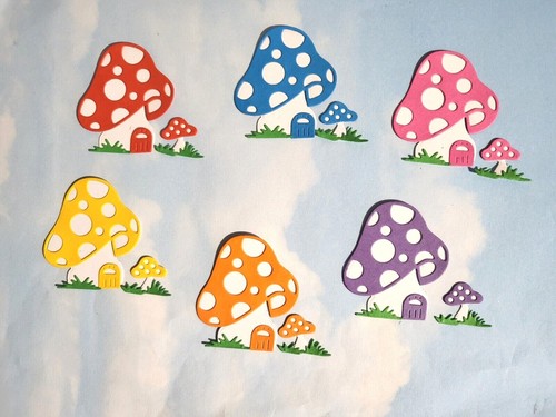 Die cut cuts fairy - die, mushroom