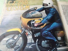 CZ CUSTOM 250 MOTORCYCLE MAGAZINE ARTICLE.