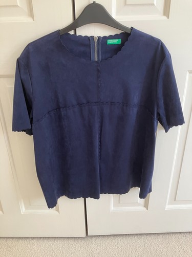 Navy blue faux suede ladies - navy,