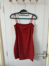 Divided Red Leopard Print Slip
