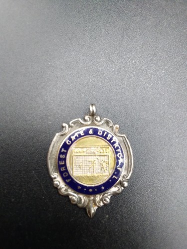 Hallmarked silver watch fob - silver,