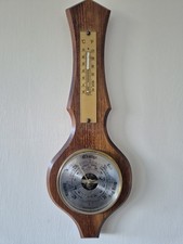 Weathermaster Wooden Vintage Barometer Antique - Thermometer Damaged