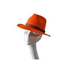 Wool Unisex Fedora size 54cm Orange ASCOT WEDDING