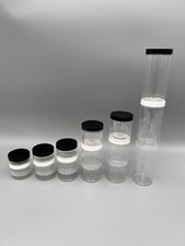 50ml 75ml 100ml 200ml 250ml 500ml PET Clear Plastic Storage Jars Tub with Lid