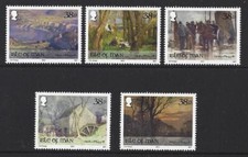 ISLE OF MAN 2012 PAINTINGS BY WILLIAM HOGGATT SET OF 5 UNMOUNTED MINT, MNH