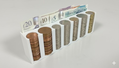 Coin cash note money organiser - note,
