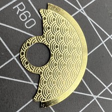 Golden waved metal sheet - golden,