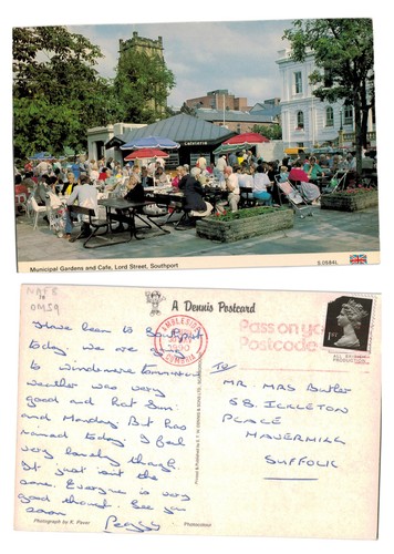 Postcard municipal gardens - postcard,