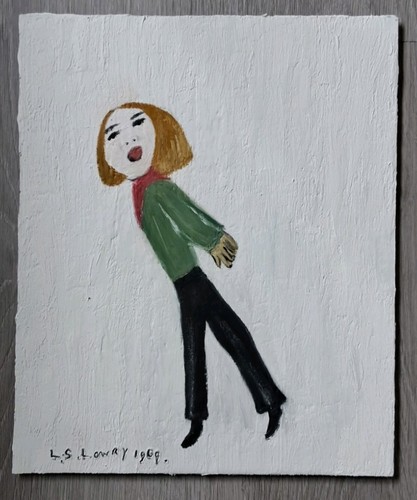 Lowry signed oil painting - lowry,