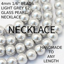4mm 1/6" GLASS PEARL NECKLACE