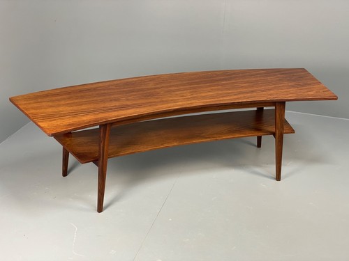 Curved 1960s coffee table - curved,