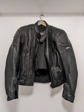 Ashman Leather Motorcycle Jacket Padded - Size UK 44 Biker Jacket Vintage