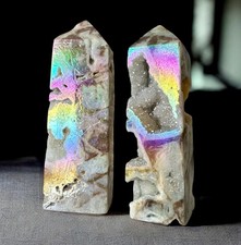 Aura coated sphalerite druze - sphalerite,