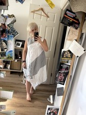 Xenia Design Grey And White Sleeveless Dress/top