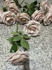 Blush Faux Silk Roses Artificial Flowers Bouquet Home Decor