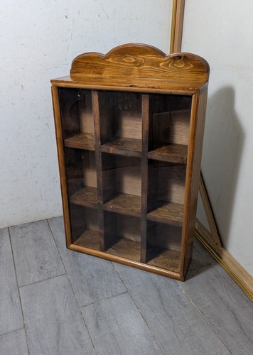 Vintage rustic wood wall curio - vintage,