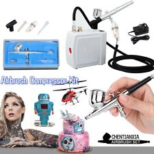 Mini Airbrush Compressor Kit Spray Gun Dual Action Air Brush Paint Model 0.3MM