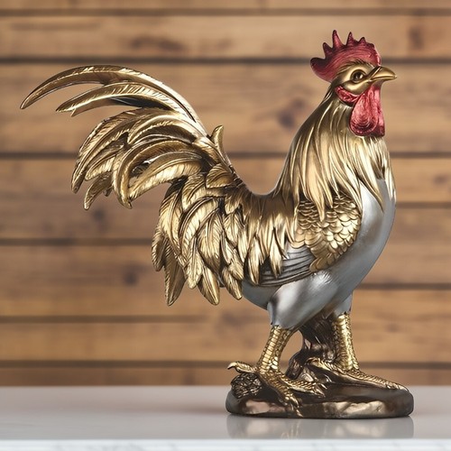 Color of gold - 13.75"h, gold/silver