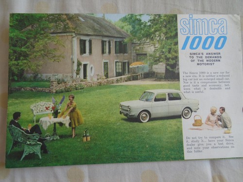 Simca 1000 range brochure