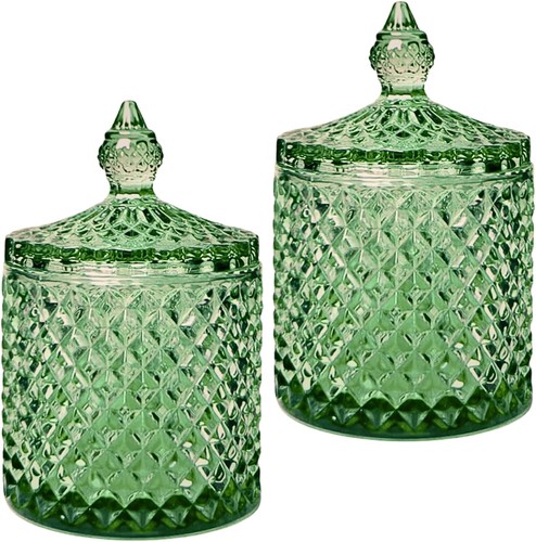 2pc 10oz green glass - green,