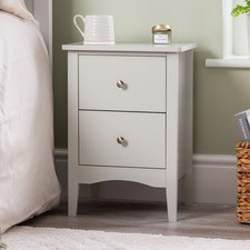 Bedside Table 2 Drawer Slim