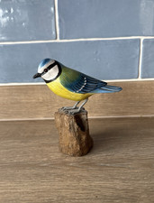 Blue Tit Hand Carved On Tree