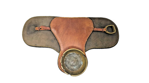 Vintage leather brass - &,
