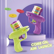 Foam Disc Launcher Handheld Shooter Outdoor Backyard Game Toy for Kids Gift