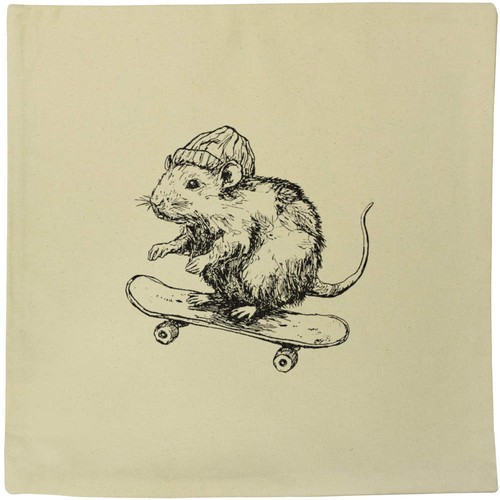 Rat skateboard canvas - on, skateboard'